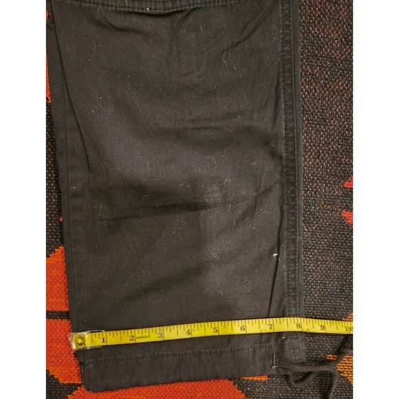 NEW Y2K Women's H&M Black Cargo Pants Size 12 Multiple Pockets 100% Cotton - Picture 14 of 16